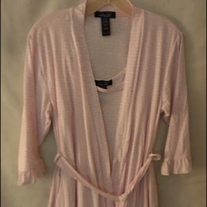 NWOT Rene Rofe’Sleepwear.Size S/P, Pink Two Piece night gown & Jacket to match.